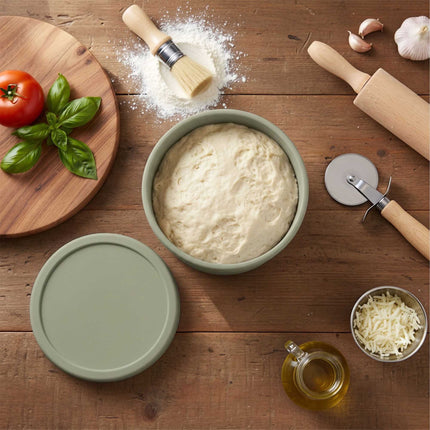 Silicone Pizza Dough Boxes with Lids, Set of 4