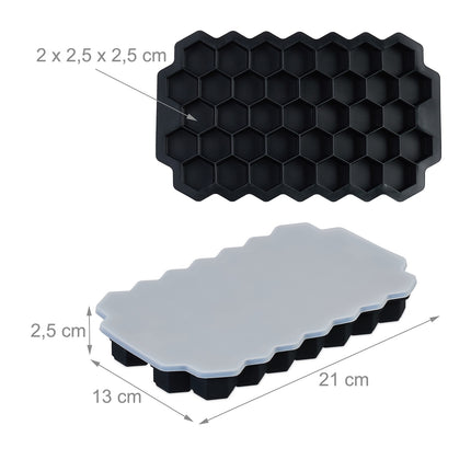 Silicone ice cube mold set of 3