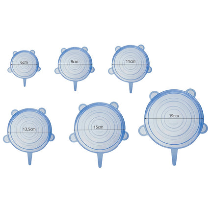 Silikondeckel - 6er-Set 