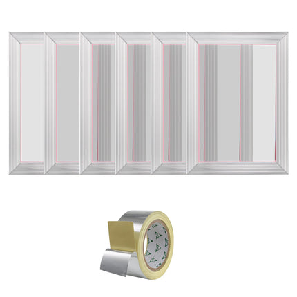 Silk Screen Printing Frames, Aluminum, 110 Mesh, 6 Pack
