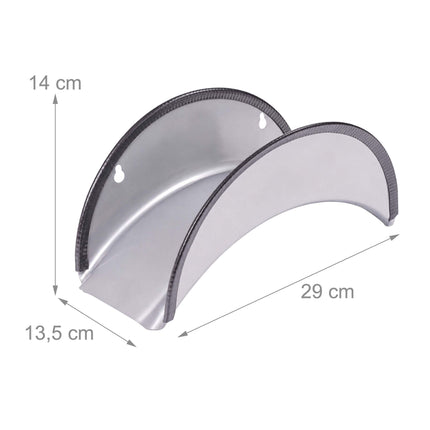 Silver Iron Hose Holders, Set of 2 with Edge Protection