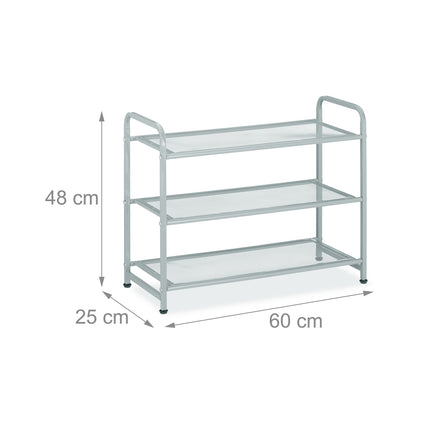 Silver Shoe shelf Metal