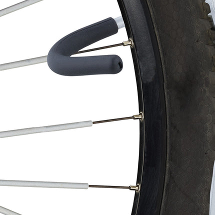 Silberne Fahrrad-Wandhalterung 2er-Set