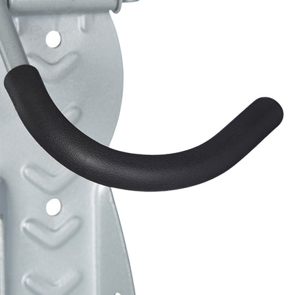 Silberne Fahrrad-Wandhalterung 2er-Set