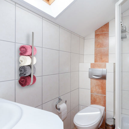 Silver towel rail stainless steel