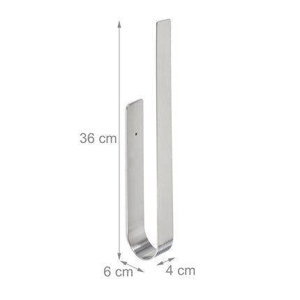 Silver towel rail stainless steel