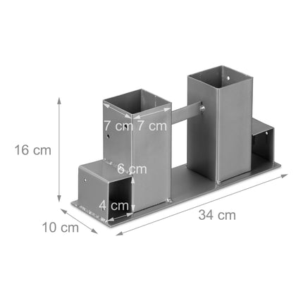 Silberne Holzstapelhilfe im 2er-Set