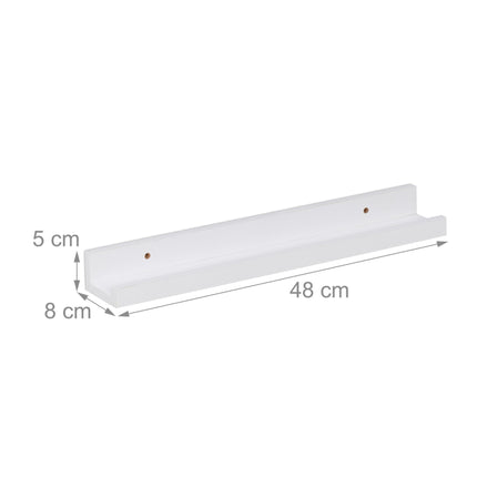 Simple Floating Shelf in White