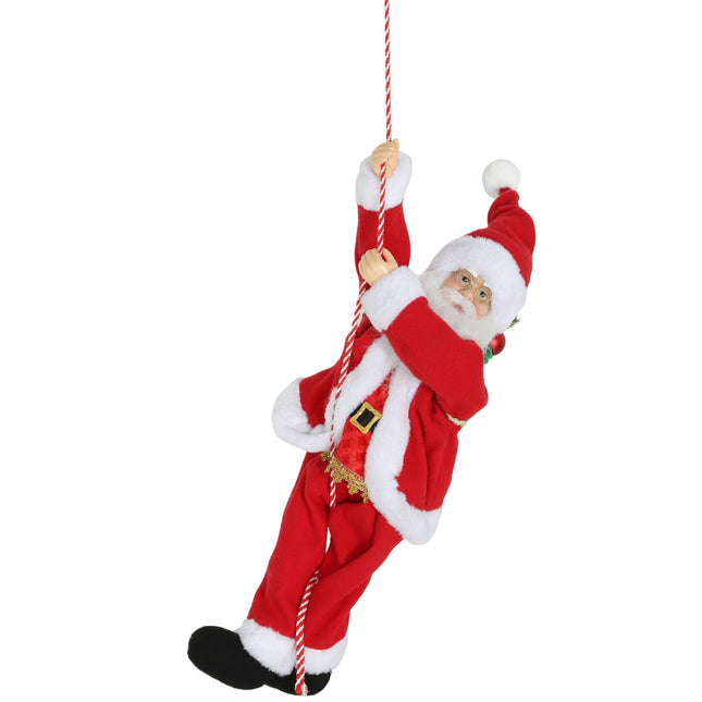Singender Kletter-Weihnachtsmann 60cm mit Geschenk und Sound