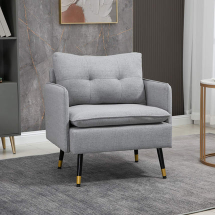 Lounge-Sessel; Leinenoptik, Kissen, 120 kg Tragkraft
