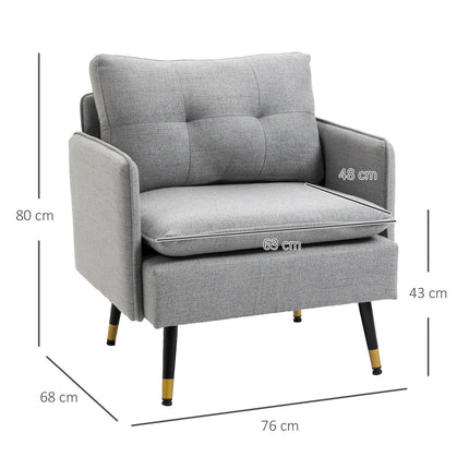 Lounge-Sessel; Leinenoptik, Kissen, 120 kg Tragkraft