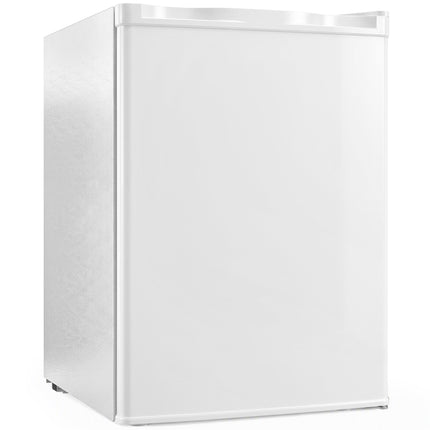 Single-Door Mini Fridge 72.5 L with Chiller Compartment, Thermostat, White