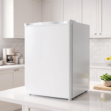 Single-Door Mini Fridge 72.5 L with Chiller Compartment, Thermostat, White