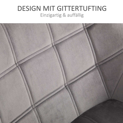 Samtartiger grauer skandinavischer Sessel, erhöhte Beine, 64 x 62 x 72,5 cm