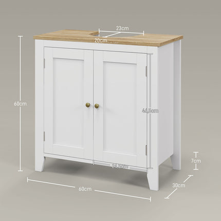 Waschbeckenunterschrank, verstellbarer Einlegeboden, 60x30x60 cm