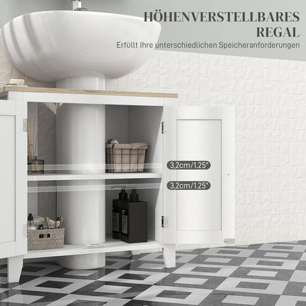 Waschbeckenunterschrank, verstellbarer Einlegeboden, 60x30x60 cm