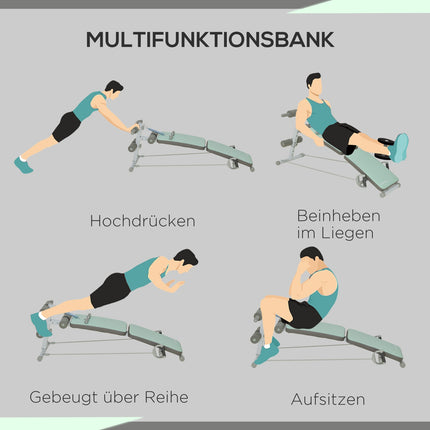 Folding bench - Adjustable with resistance bands