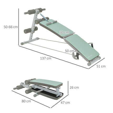 Folding bench - Adjustable with resistance bands