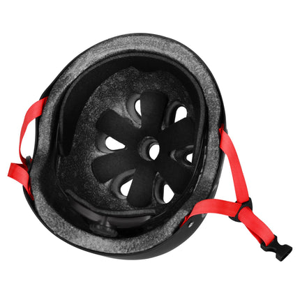 Skatehelm, verstellbarer Drehverschluss, 11 Belüftungsöffnungen, L 58-61 cm, Schwarz