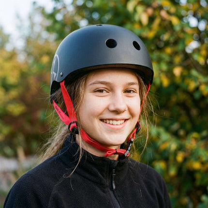 Skatehelm, verstellbarer Drehverschluss, 11 Belüftungsöffnungen, L 58-61 cm, Schwarz