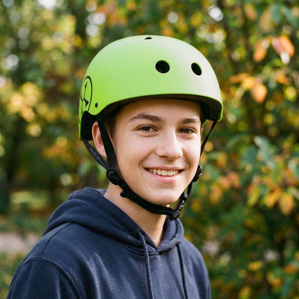 Skatehelm, verstellbares Drehrad, grün M 55–58 cm