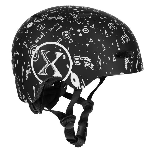 Skatehelm, Schwarz, S (52-56 cm), Leicht, Belüftet
