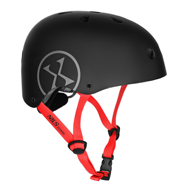 Skatehelm, Schwarz, Größe M 55–58 cm, Drehverschluss