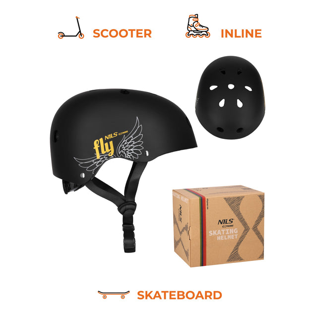 Skatehelm, Gold, S 52-56 cm, Dial Fit, 11 Belüftungsöffnungen