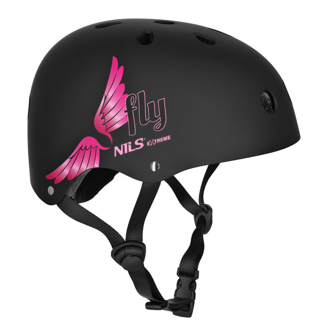 Skatehelm, Rosa, Größe S 52–56 cm, Drehverschluss