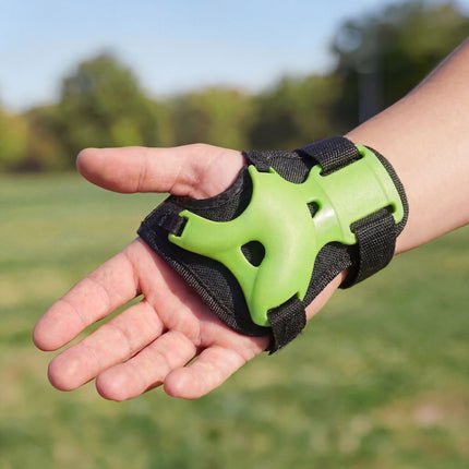 Schutzausrüstung Skaten, Handgelenk Ellbogen Knie, Grün M