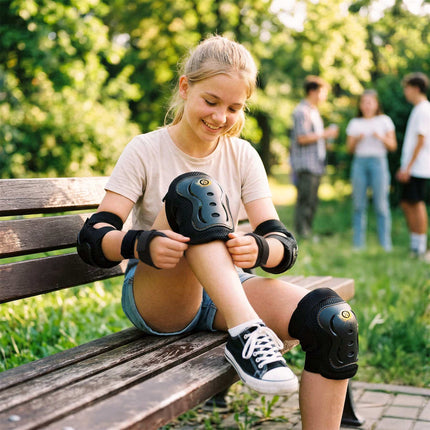 Skate Protective Gear Set, Wrist Elbow Knee Guards S
