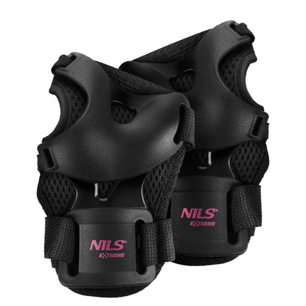 Skate Protective Gear Set, Wrist Elbow Knee, Pink L