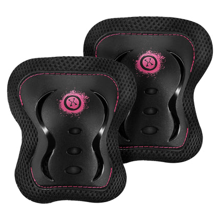 Skate-Schutzausrüstungsset, Handgelenk, Ellbogen, Knie, Pink S