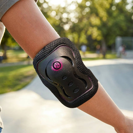 Skate-Schutzausrüstungsset, Handgelenk, Ellbogen, Knie, Pink S