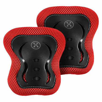 Skate Protective Gear Set, Wrist Elbow Knee, Red L