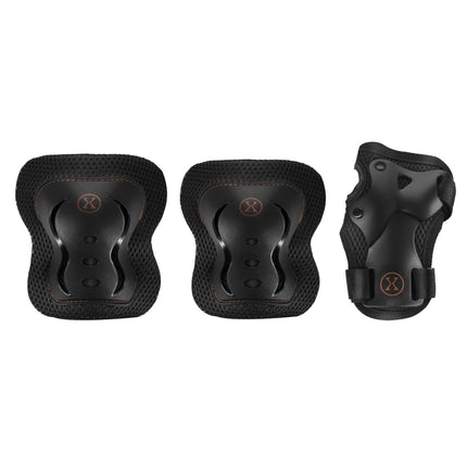 Skate Protective Gear Set, Wrist Elbow Knee, XL, Gold