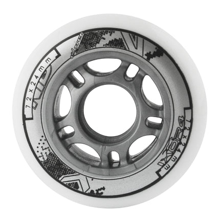 Skateboard-Rollen 72x24mm 82A Weiß (4er-Set)