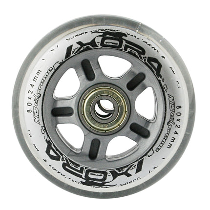 Skateboard-Rollen 80x24mm, transparent, ABEC-7 Kugellagersatz