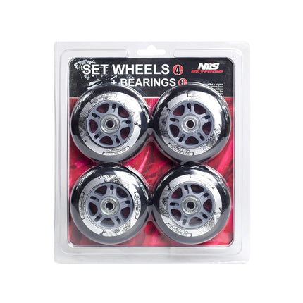 Skateboardrollen 90x24 82A & ABEC-9 Kugellager Set