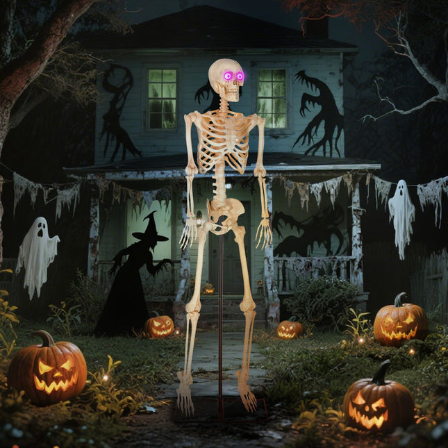 Skelettfigur, Halloween-Deko, 152 cm, soundaktiviert