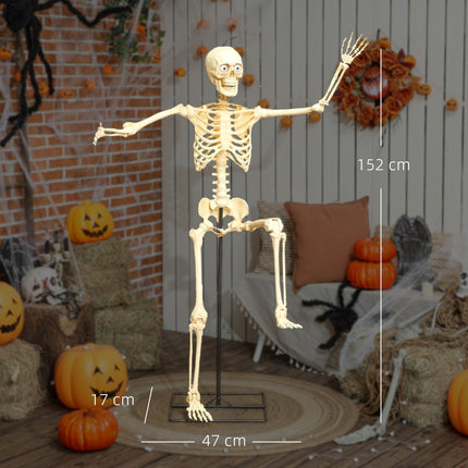 Skelettfigur, Halloween-Deko, 152 cm, soundaktiviert