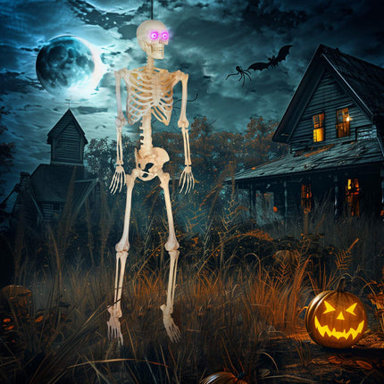 Skelettfigur, Halloween-Deko, 152 cm, soundaktiviert