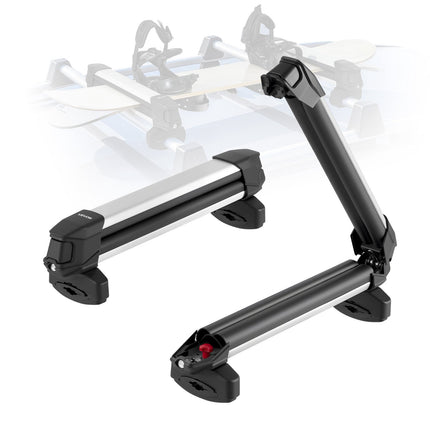 Ski and Snowboard Roof Rack, 4 Skis or 2 Boards, Lock