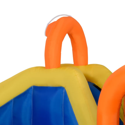 Aufblasbarer Wasserpark mit Rutsche, Tunnel und Kletterwand für Kinder von 3-8 Jahren