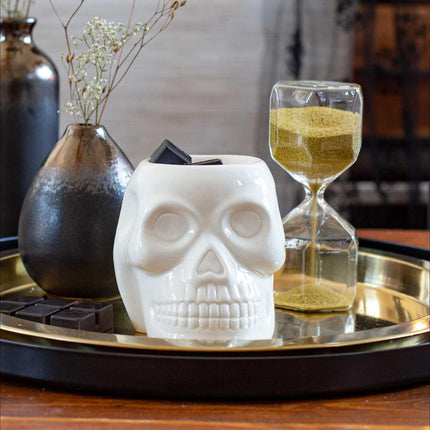 Skull Tealight Fragrance Lamp, Ceramic Aroma Diffuser