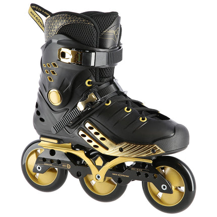 Slalom-Inlineskates, Schwarz-Gold, Größe 36