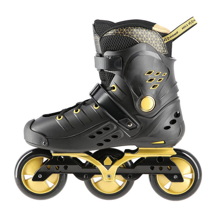 Slalom-Inlineskates, Schwarz-Gold, Größe 36