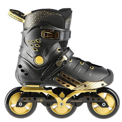 Slalom-Inlineskates, Schwarz-Gold, Größe 36