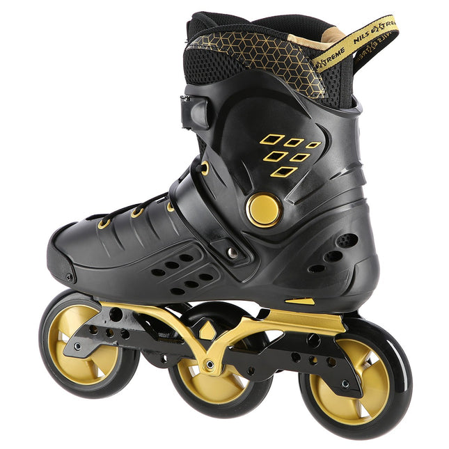 Slalom In-Line Skates, Zwart-Goud, Maat 36