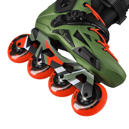 Slalom Inline Skates, Green, Size 36, 80mm Wheels